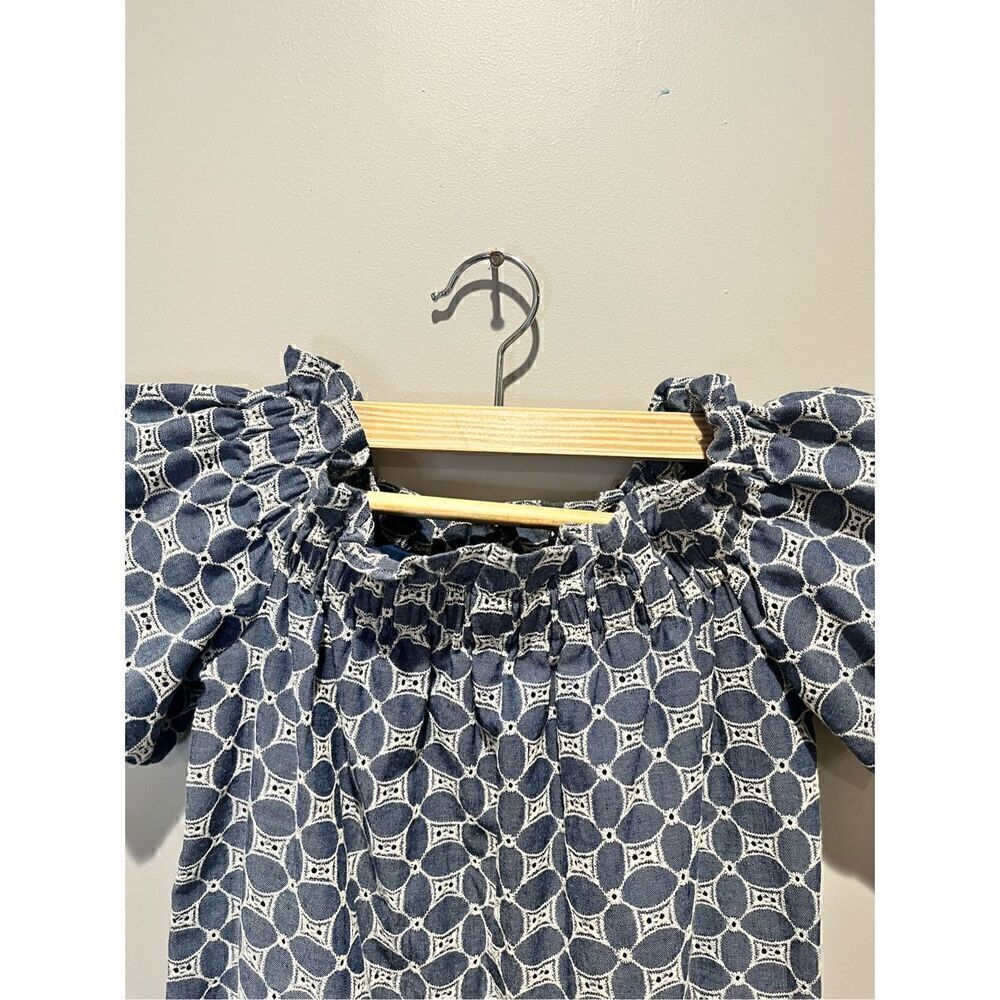 Chelsea 28 Blue White Embroidered Tassel Dress - Picture 6 of 8